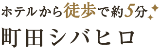 ホテルから徒歩5分！町田シバヒロ